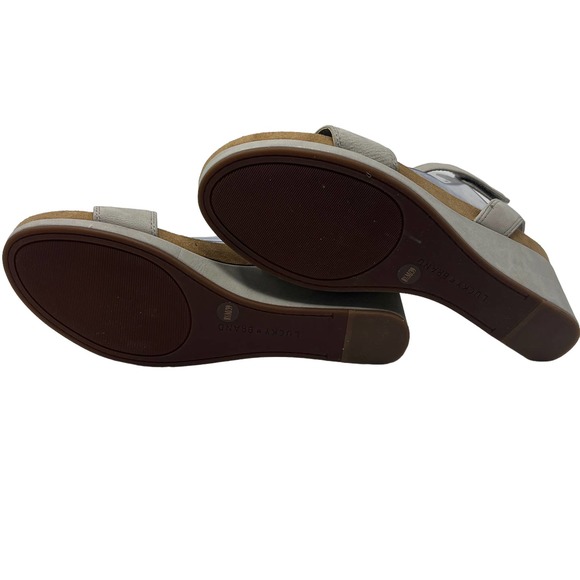 NWOT‎ Lucky Brand Women's Kanoa Wedge Sandals Leather Size 8.5 - Picture 6 of 13